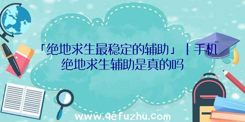 「绝地求生最稳定的辅助」|手机绝地求生辅助是真的吗